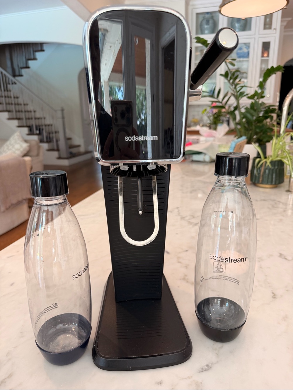 SodaStream Sparkling Water Maker w/Two Bottles, Doesn’t include CO2 cylinder